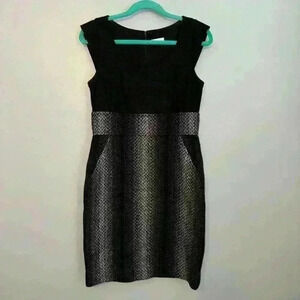 EUC Shoshanna Wool Blend Textured Block Sheath Dress Size 6